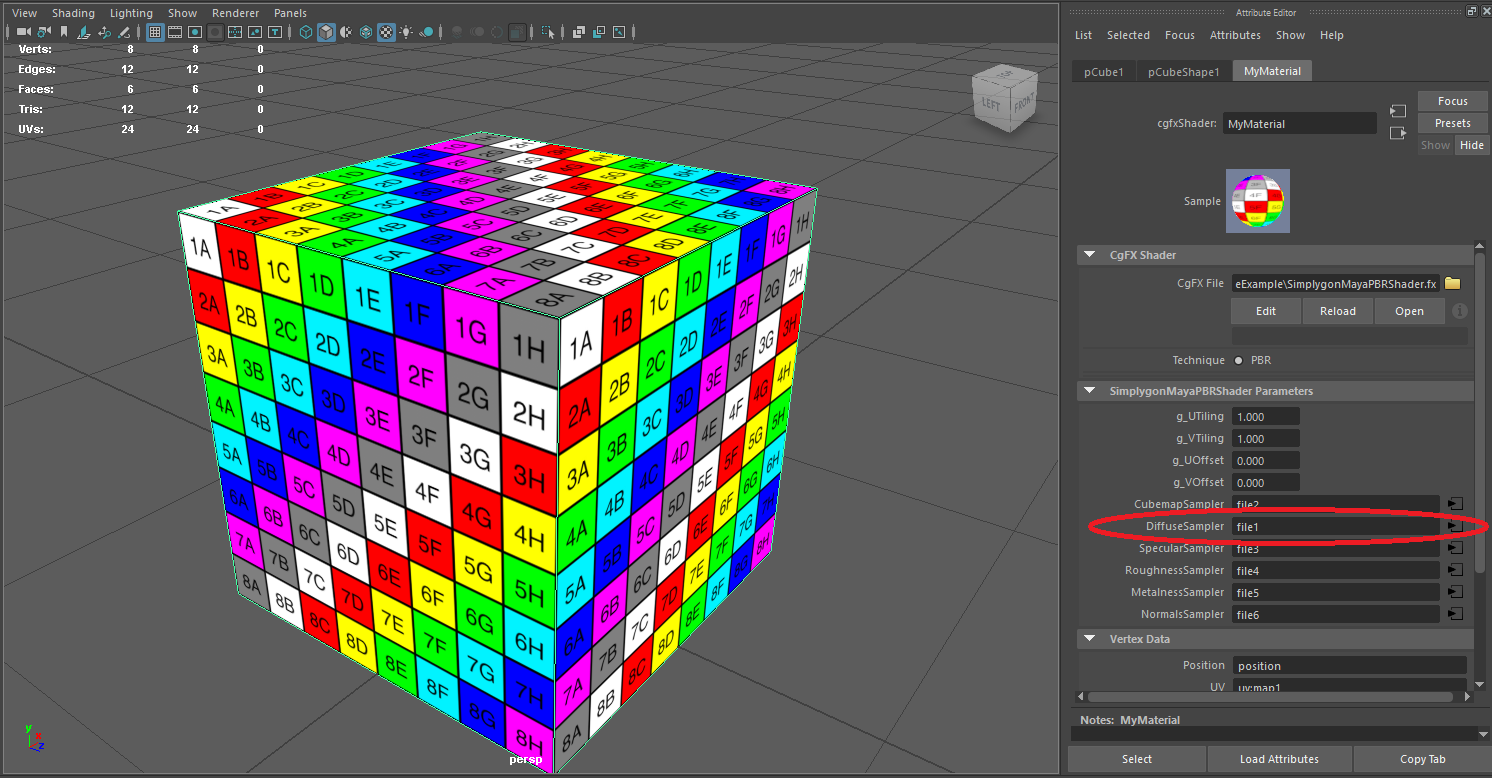 Diffuse texture slot