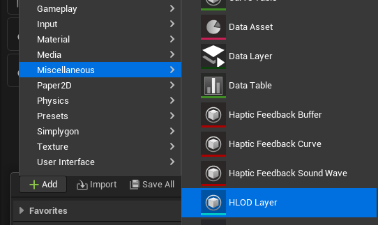 image showing how to create a HLOD Layer