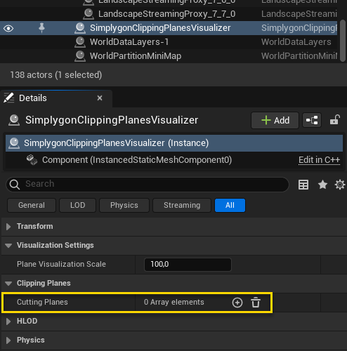 Figure 2: Add a plane to the visualizer.