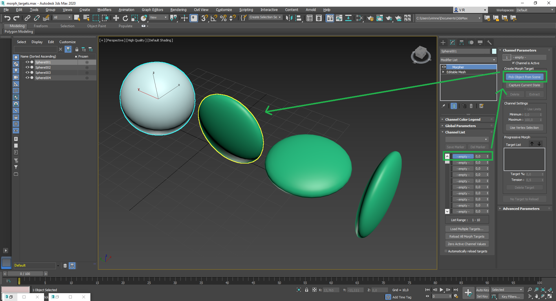 Add a morph target for each morph channel