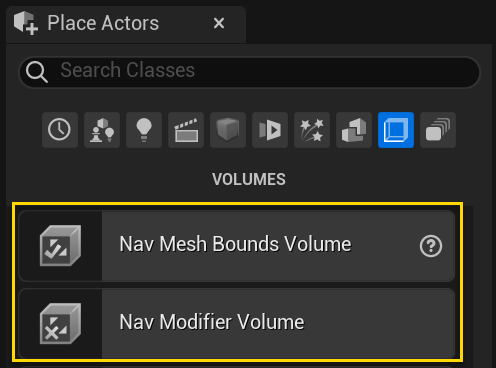 Figure 7: Nav Mesh Volume Actors.