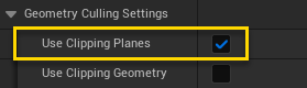 Figure 4: Enable clipping planes in a pipeline.