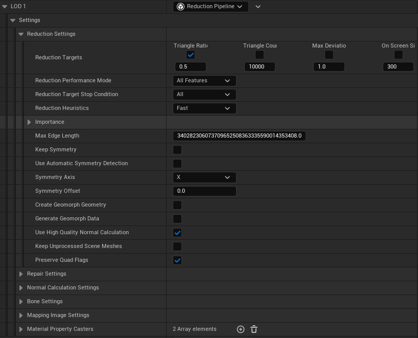 Figure 3: Pipeline settings.