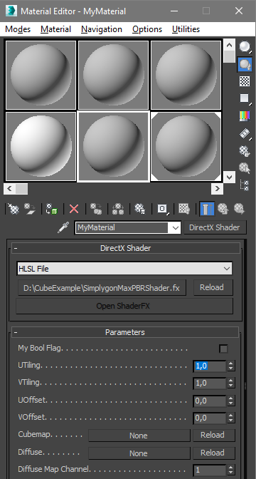 Shader in material editor