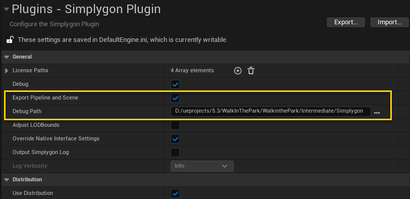 Figure 4: Settings for always outputting debug information.