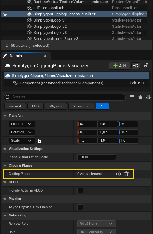 Figure 2: Add a plane to the visualizer.