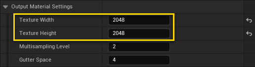 Figure 3: Texture resolution set to 2k.