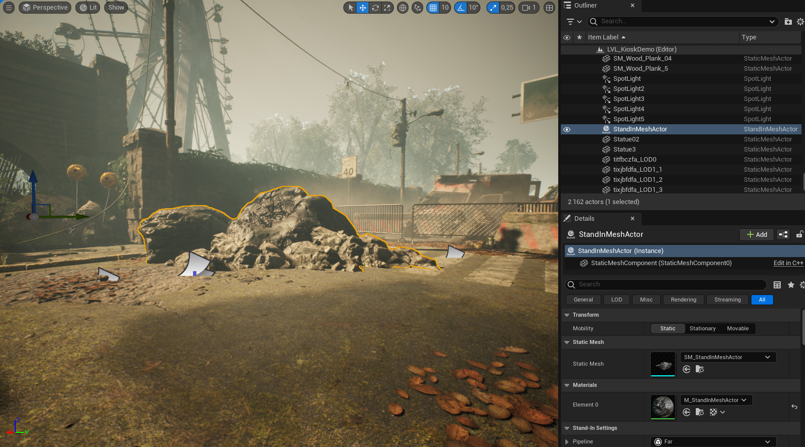 image showing the built Stand-In