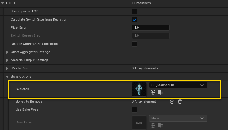 Figure 2: Select target skeleton.