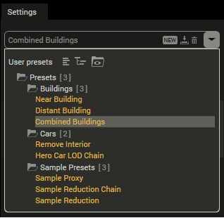 Simplygon panel