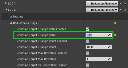 LOD2 reduction ratio