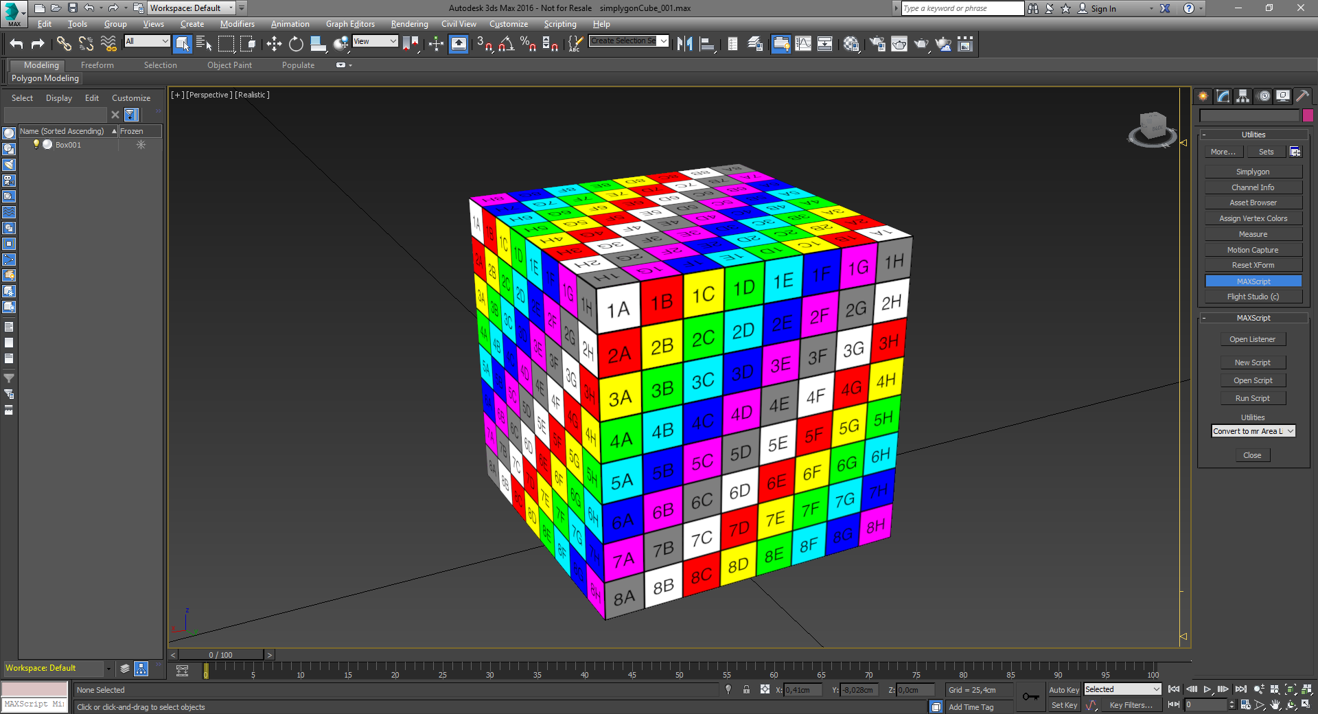 Cube in viewport