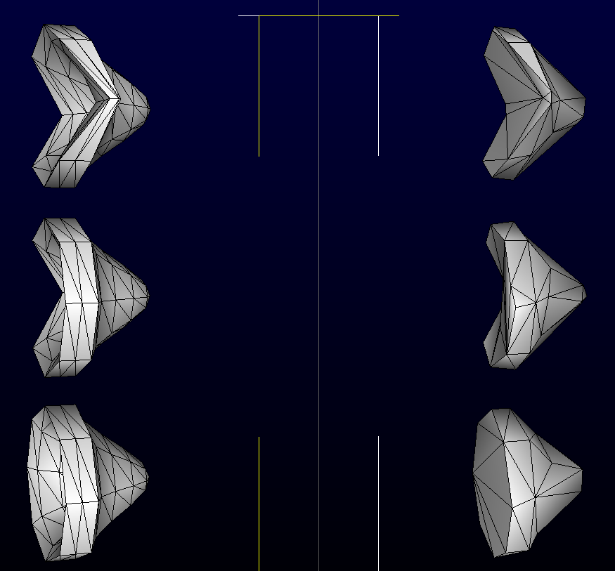 Occlusion vs original mesh from angle